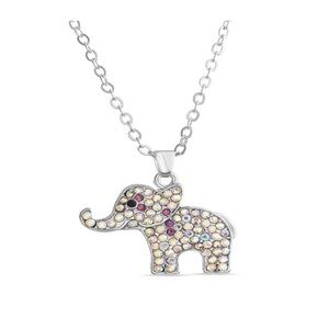Silver Elephant Pendant Necklace